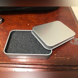 3 Silver Metal Storage Tin Boxes